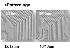 Patterning - 12/12um, 10/10um